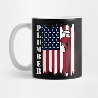 Patriotic Plumber USA Mug